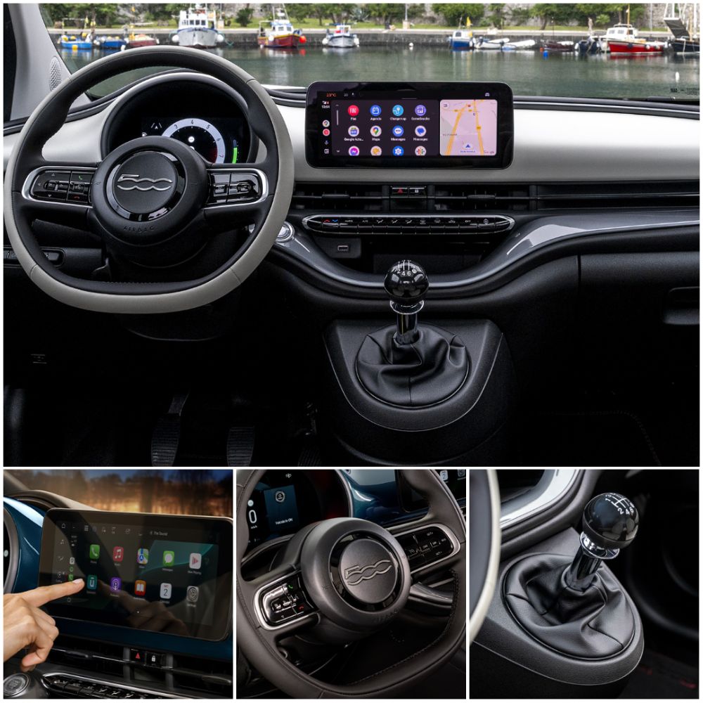 Fiat 500 hybrid interiér