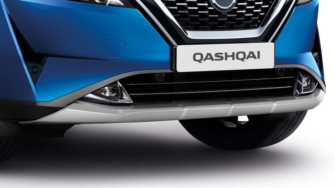 Predný spodný spojler strieborný Nissan Qashqai