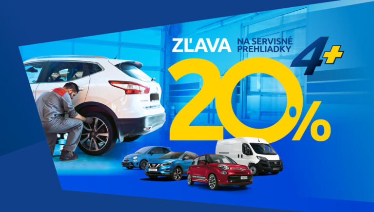 Servisné prehliadky s 20 % zľavou na Materiál a Prácu!