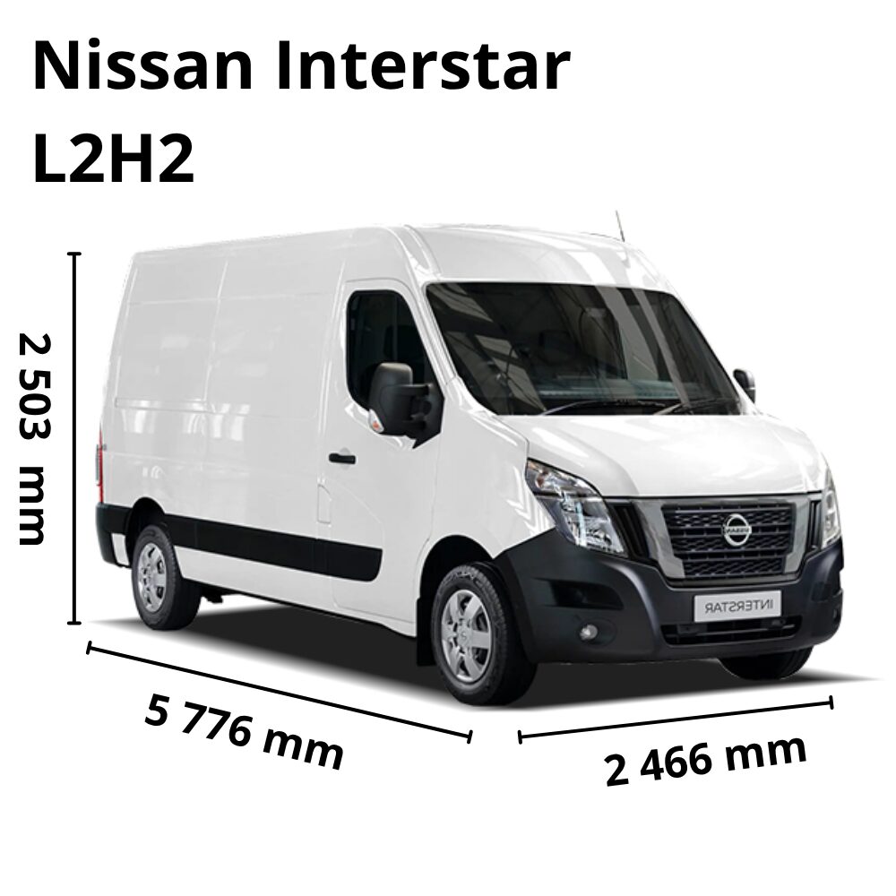 Nissan Interstar rozmery verzie L2H2. Výška, šírka a dĺžka vozidla
