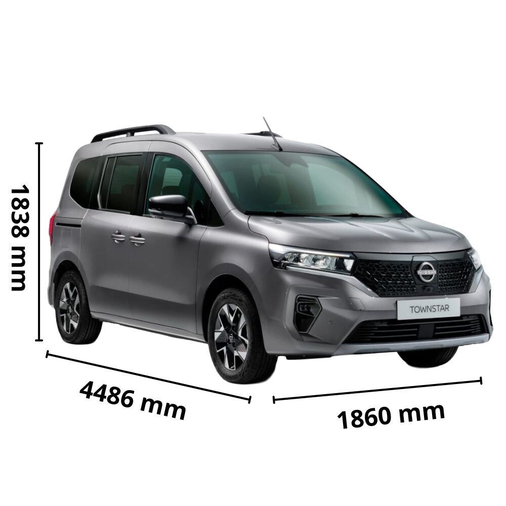 Nissan Townstar Combi a rozmery vozidla