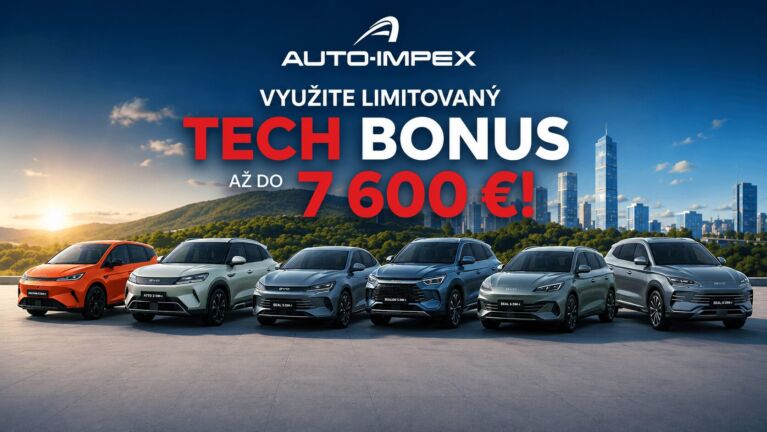 BYD Akcia v Auto-Impex: Využite limitovaný TECH Bonus až do 7 600 €!