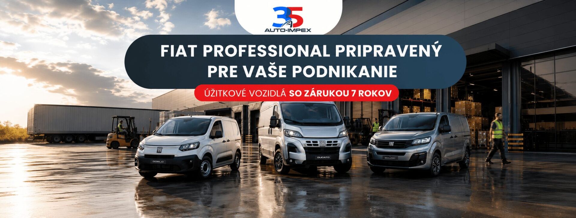 FIAT Dni profíkov v Auto-Impexe: Nová generácia úžitkových vozidiel so zárukou 7 rokov a úrokom od 0 %