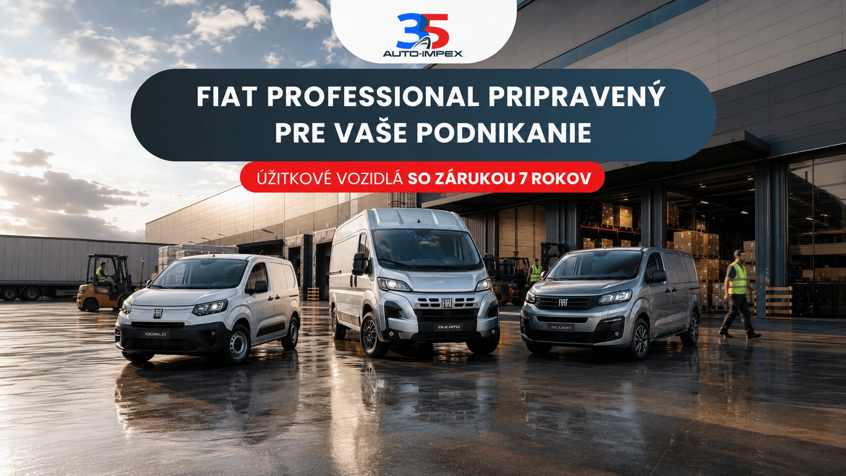 FIAT Dni profíkov v Auto-Impexe: Nová generácia úžitkových vozidiel so zárukou 7 rokov a úrokom od 0 %