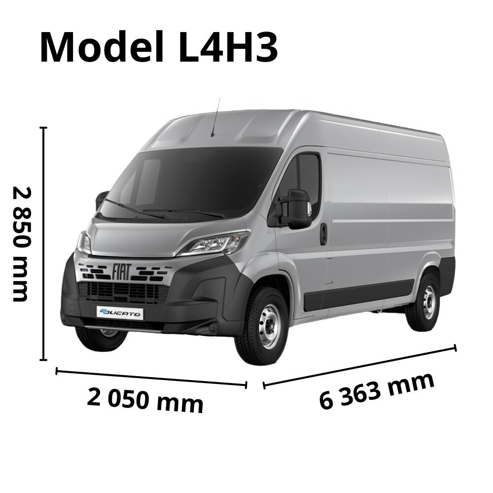 Fiat E-Ducato rozmery vozidla.