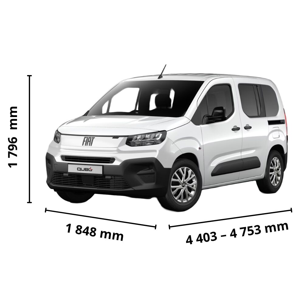 Fiat Qubo L a rozmery vozidla