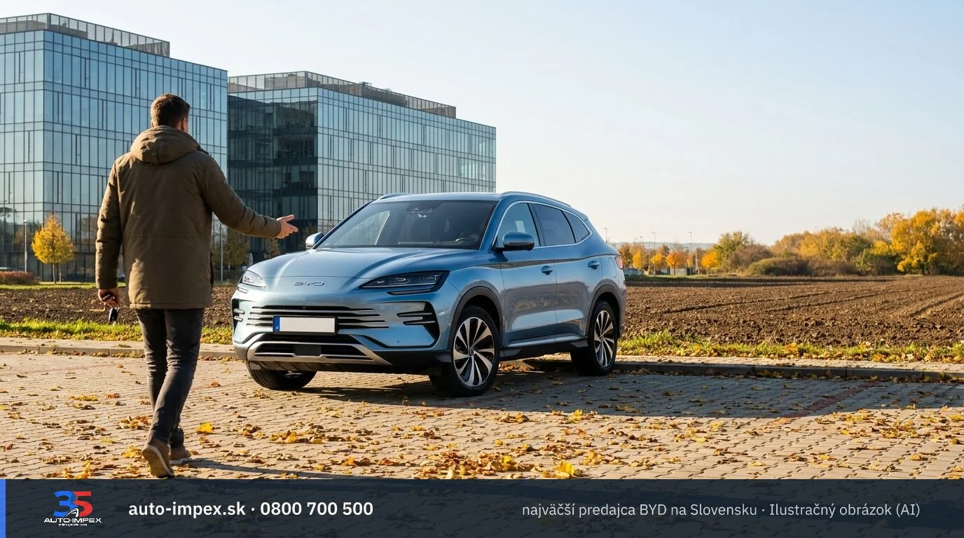 BYD Seal U DM-i – Kancelársky park so sklenenými fasádami – Auto-Impex ponúka testovaciu jazdu a financovanie vozidla.